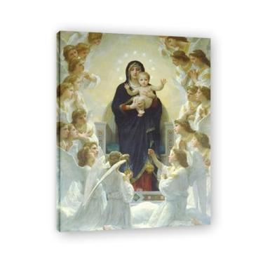 Imagem de Virgem Mãe Maria e Cristo Jesus Wall Art Life Child Of God Poster Católico Cristão Senhor Pintura Religiosa Imagem Bíblia para Sala de Estar Igreja Pinturas Modernas Arte Decorativa 65 x 50 cm