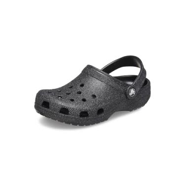 Imagem de Crocs Meninas Classic Glitter Clog (Criança Pequena) Preto 4 Criança M