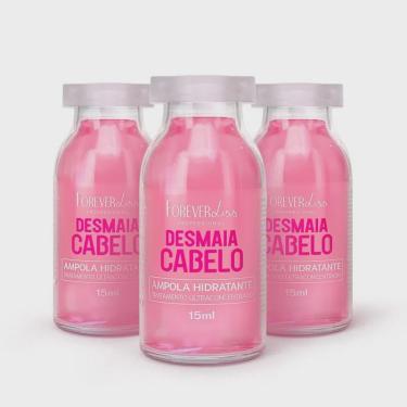 Imagem de Combo 3 Ampolas para Cabelo Desmaia Cabelo Forever Liss 15ml