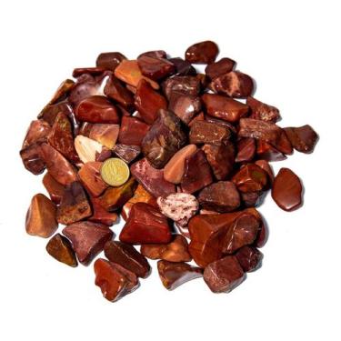 Imagem de 1kg Jaspe Africano Rolado Pedra Natural M 20 a 35mm Tipo B - Cristaisd