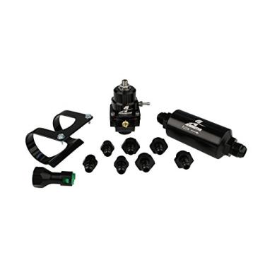 Imagem de Aeromotive Sistema de combustível 17351, Stealth, EFI, trilho sem retorno OEM (regulador, filtro, suporte de filtro, medidor, conexão rápida de 0,95 cm, acessórios)