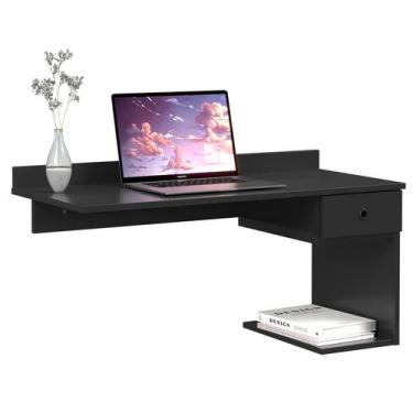 Imagem de Escrivaninha Suspensa Com Gaveta E Prateleira Butterfly óveis - Butter