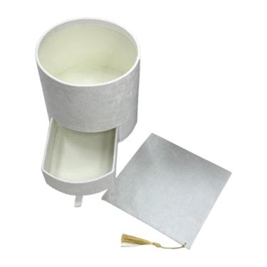 Imagem de rockible Embalagem para Boné de Formatura, Caixa para Flores, Recipiente Prático E Leve para Doces, Branco, Tamanho real