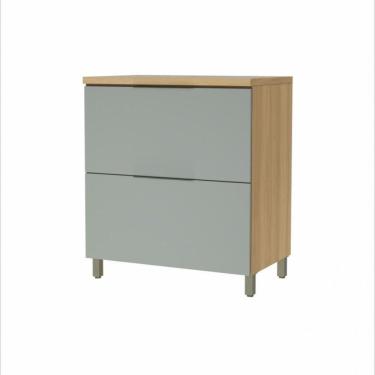 Imagem de Balcao 1 Porta Basculante 1 Gaveta Nesher Marquesa 80cm 100 Mdf Nature/verde
