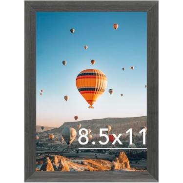 Imagem de JCJMY Moldura de 21,6 x 28 cm cinza prateado para pôster de certificado e foto, formatos horizontais e verticais para pendurar na parede ou mesa, moldura de 21,5 x 11 com acrílico resistente a quebras