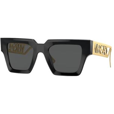 Imagem de Versace Óculos de sol femininos armação preta, lentes cinza escuro, 50 mm
