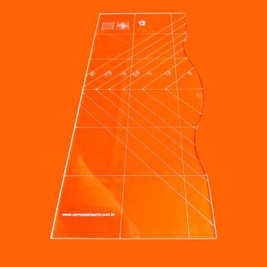 Imagem de Régua Patchwork Curvas Em Quadrados Cristal