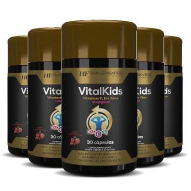 Imagem de 5X VITALKIDS VITAMINA C D ZINCO 30CAPS MASTIGAVEL HF-Unissex