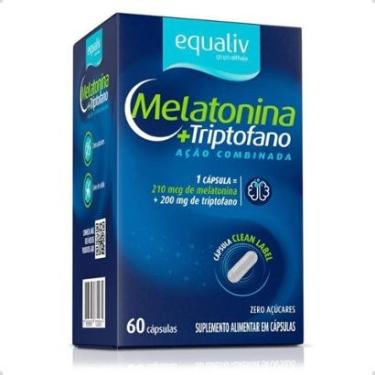 Imagem de Melatonina 0,21mg + Triptofano 200mg 60 Capsulas Equaliv-Unissex