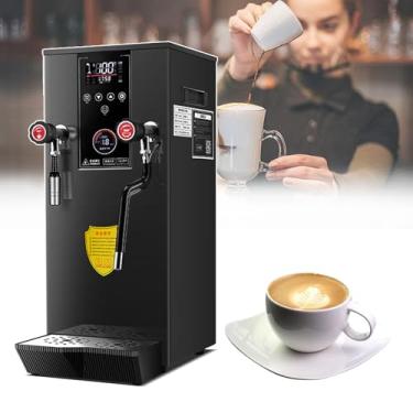Imagem de KKSOUFX MáQuina De Espuma EléTrica A Vapor, Caldeira De áGua De 12l/20l, Espumador De Leite Comercial De 2200w/2500w, Com Visor Led, Para Chá, Café, Confeitaria
