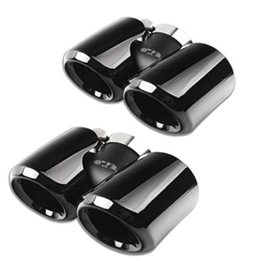 Imagem de TINKI Guarnição Para Escapamento De Carro Em Aço Inoxidável, Acabamento Land Rover Defender 90 110 2020 2021 2022 (Preto Brilhante)