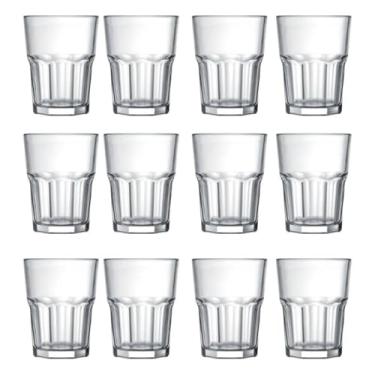 Imagem de Copo de Vidro 350ml – Kit Bristol Long Drink com 12 Unidades, Parede Grossa, Estilo Moderno, Vidro Cristalino e Resistente