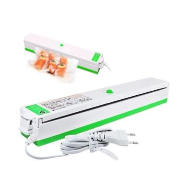 Imagem de Seladora a Vácuo Automática para Alimentos, 360 x 54 x 50 mm, Vedação Térmica, Branco e Verde