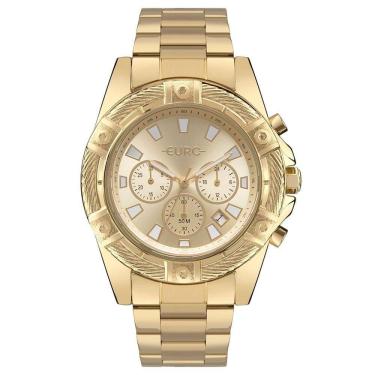 Imagem de Relógio Euro Feminino Big Case Dourado - Eujs25ag-4d