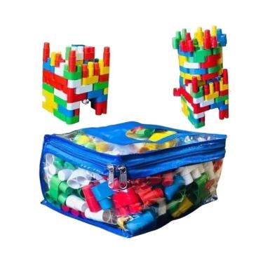 Imagem de Sacola Peças De Montar Em Pvc Plugando Ideias 80 Peças