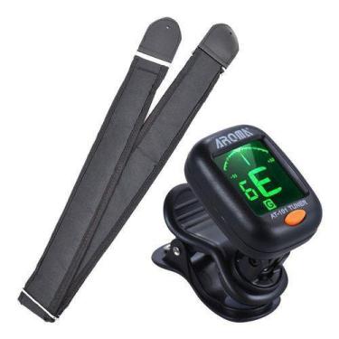 Imagem de Kit Afinador Digital Clip Cromático Aroma At-101 + Correia