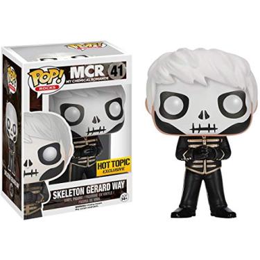 Imagem de Funko Boneco de vinil Skeleton Gerard Way (Hot Topic Exc) Pop Rocks e 1 pacote protetor gráfico compatível (07526 - B)