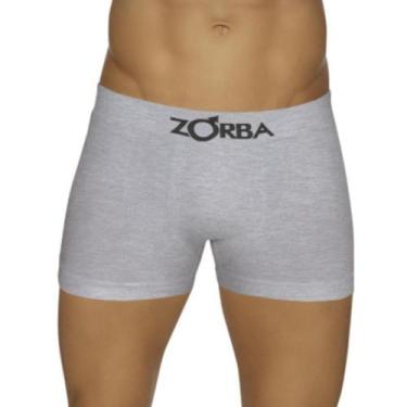 Imagem de Cueca Zorba Boxer 781 Algodão Sem Costura Maior Conforto, Mescla, P