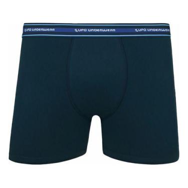 Imagem de Cueca Boxer Lupo 523-002 Cós Com Elástico Suave Algodão, Marinho 003, 