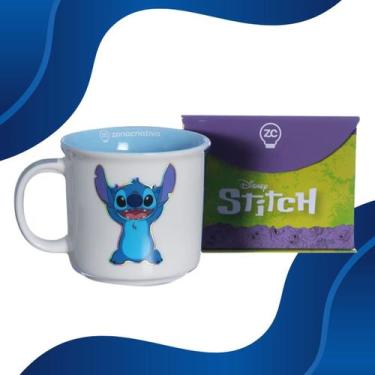 Imagem de Caneca Branca Cerâmica Stitch Personagem Disney - Zona Criativa