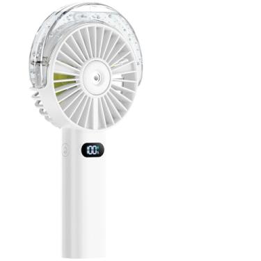 Imagem de Otlonpe Ventilador portátil de nebulização portátil, alimentado por bateria recarregável de 4000 mAh, pequeno ventilador de névoa pessoal com resfriamento por spray de água, vento de 4 velocidades