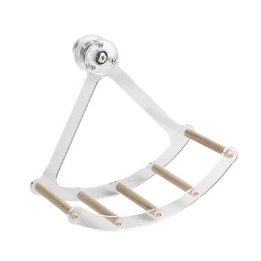 Imagem de Bothyi Brinquedo de roda silenciosa para pássaros, animais pequenos, acrílico, presentes, acessórios transparentes para hamsters, periquitos, calopsitas, L Wood Stick