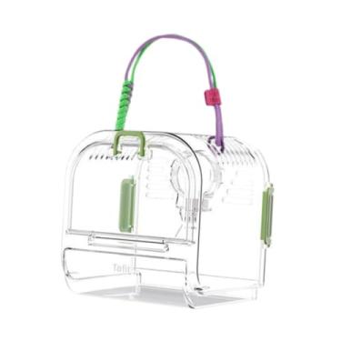 Imagem de Bothyi Gaiola de transporte para animais pequenos, estojo de viagem, gaiola portátil, transportadora de viagem para hamsters, furões, chinchilas, hamsters, Verde