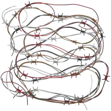Imagem de TOYANDONA Adereço De Corrente De Halloween – 4 Cores De Correntes De Plástico Falsas Para Decoração De Festa Com Arame Farpado Guirlanda De Arame Enferrujado Para Cena De Quarto Assustador