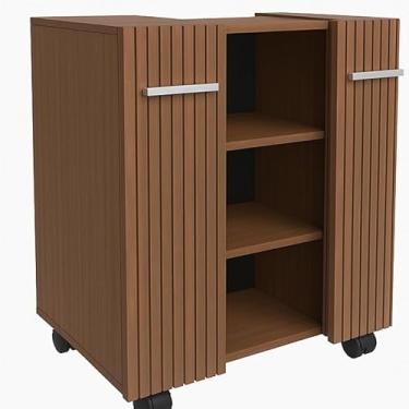 Imagem de Gabinete de Banheiro Premium para Pia de Coluna Freijo/Ripado