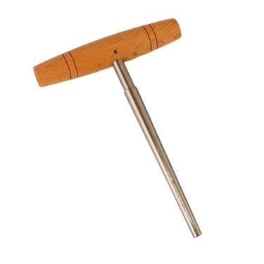 Imagem de Acouto Ferramenta de Revendedores de Orifício de Pino de Guitarra Com Alça de Madeira Removível para Reaming e Corte Precisos, para Músicos e Guitarristas