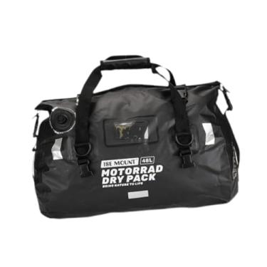 Imagem de Aymzbd Alforje Bolsa Alforje Bolsa Esportiva Alças Ajustáveis ​​Porta-assento Traseiro para Camping Praia Viagens Ao Ar Livre, Preto e 48L