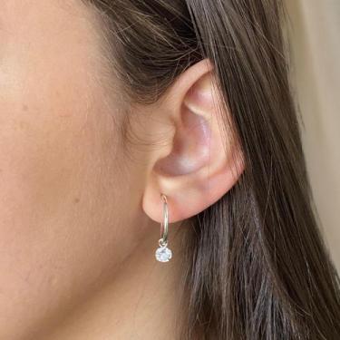 Imagem de Argola Prata 925 original Brinco ponto de luz 6mm zircônia - Morganitt