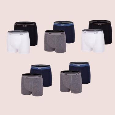 Imagem de Kit 10 Cuecas Boxer Em Algodão Sem Costura Trifil, Sortidas, GG