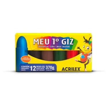 Imagem de Giz de Cera Acrilex Meu 1º Giz 12 Cores