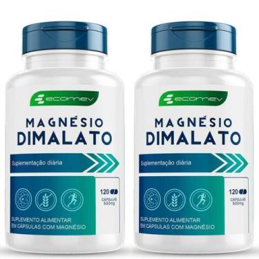 Imagem de 2Un Magnesio Dimalato Formula Pura Concentrada 500Mg 240Cáps Ecomev (K