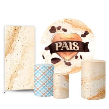 Imagem de Trio Capas Cilindro + Painel Redondo Sublimado + Lateral Dia dos Pais (K2PAI0012)