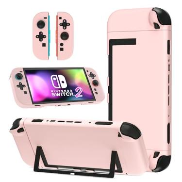 Imagem de GLDRAM Case Compatible with Nintendo Switch 2 (2025), Durable PC Protective Case + Detachable PC Joycon Cover, Hardshell Shock & Scratch Skin Protector Accessories - Pink