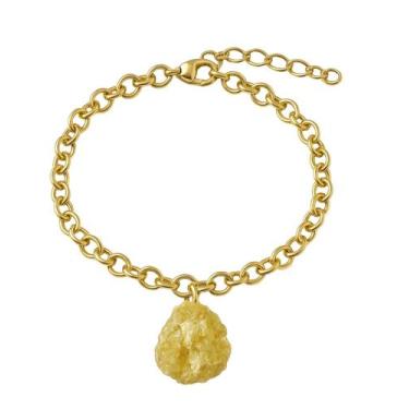 Imagem de Pulseira de Mica - Cristal Natural, Banho Ouro 18k