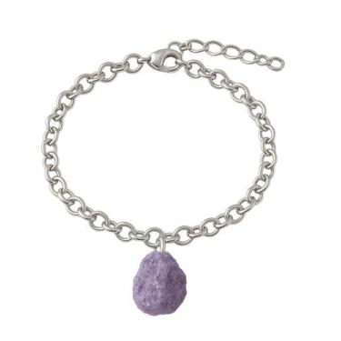 Imagem de Pulseira de Lepidolita Roxa - Cristal Natural, Prata 925