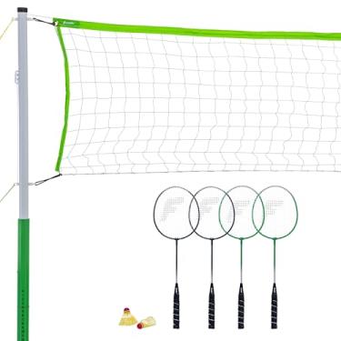 Imagem de Franklin Sports Conjunto Badminton – Conjunto portátil de badminton – Rede de badminton para adultos e crianças – Jogo perfeito para quintal/gramado – Inclui 4 raquetes de badminton – Intermediário