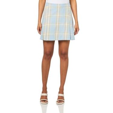 Imagem de HUGO Saia xadrez plissada Rideli feminina, Xadrez azul bebê, 38