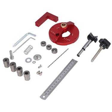 Imagem de Fafeicy Conjunto Multifuncional do Modelo de Broca de Gabarito de Dobradiça, Ferramenta de Madeira Com Buchas de Broca de 6 Mm de 8 Mm de 10 Mm para Armários de Portas de Mobília de