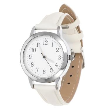 Imagem de Baluue Relógio Analógico Quartzo Com Pulseira De Couro Relógios Femininos À Prova D'Água Para Pulsos Pequenos