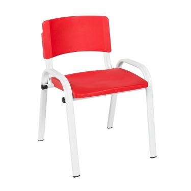 Imagem de Cadeira Infantil Iso Para Atividades Didáticas Creche Escola Empilhável Em Aço