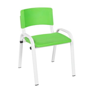 Imagem de Cadeira Infantil Iso Para Atividades Didáticas Creche Escola Empilhável Em Aço