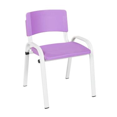 Imagem de Cadeira Infantil Iso Para Atividades Didáticas Creche Escola Empilhável Em Aço