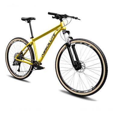 Imagem de Bicicleta Aro 29 Absolute Nero 5 Aluminio 12v Garfo C/trava K7 Freios Hidráulicos Kit 1x12 Pneu C/faixa - Amarelo Tam.19