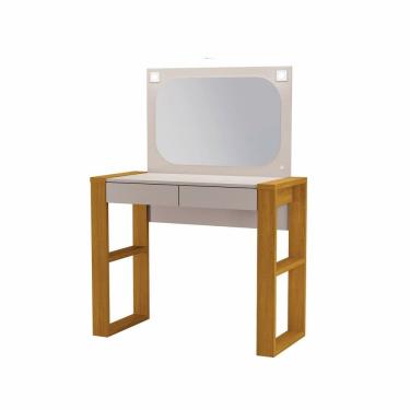 Imagem de Penteadeira com Espelho e Led Cristal Carvalho Oro / Off White