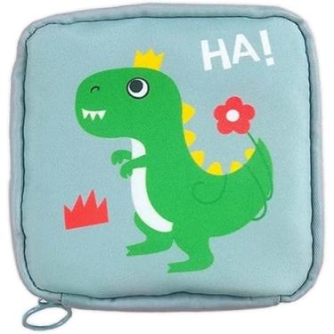 Imagem de Necessaire Feminina Porta Absorvente e Cosméticos – Compacta, Estampa Bichinhos Fofos, Organizador de Bolsa Ideal para Maquiagem, Higiene Pessoal e Viagens (azul)