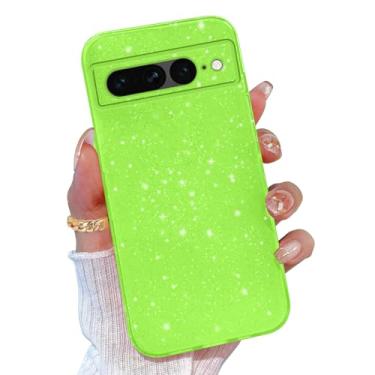 Imagem de TURYXIA Capa com glitter para Pixel 7 Pro, para Google Pixel 7 Pro, para mulheres e meninas, fofa, brilhante, brilhante, néon, cor brilhante, capa de telefone macia para Google Pixel 7 Pro de 6,7